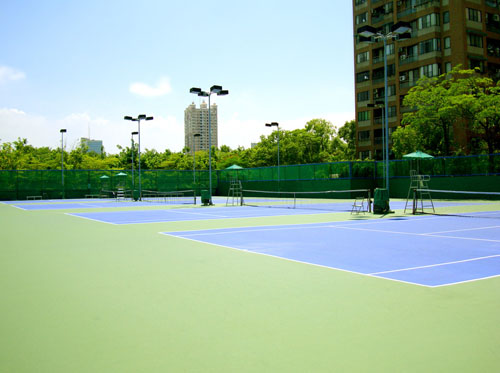 Super silicon PU tennis court ground